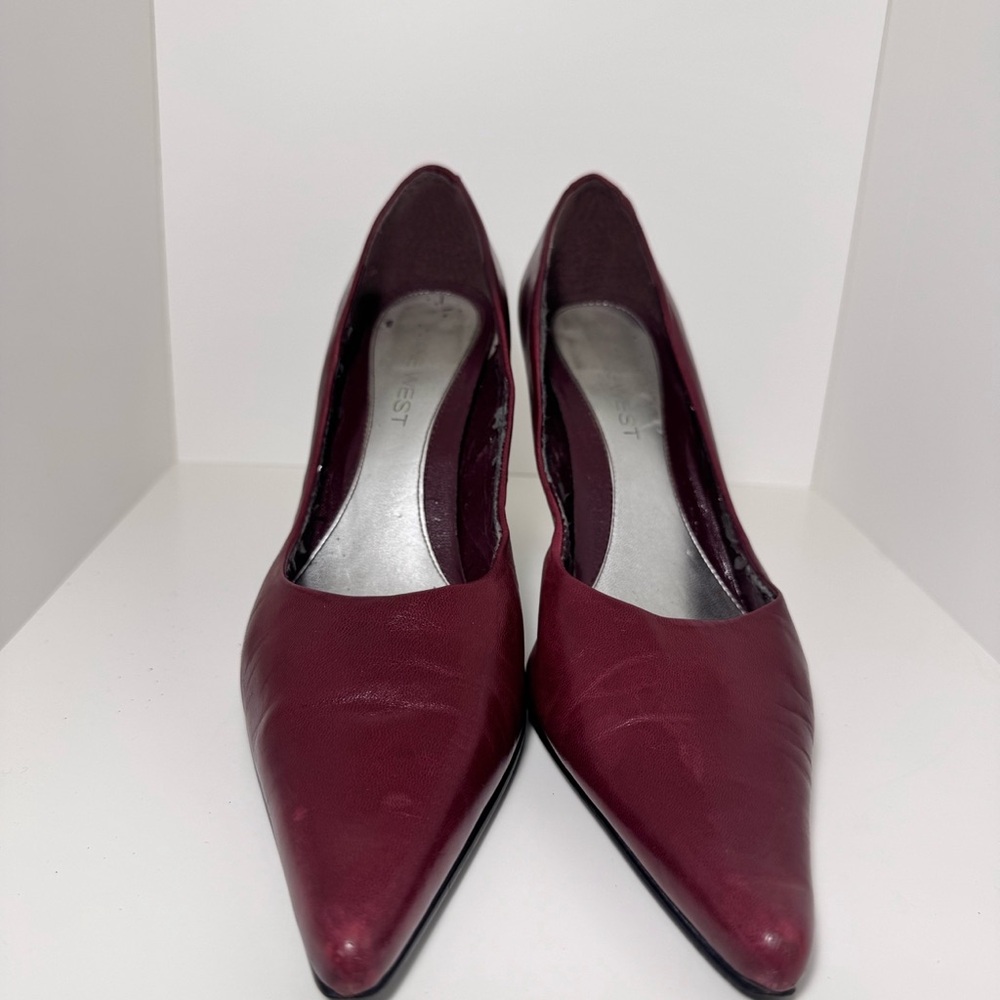 Pointy Burgundy Women's Heels